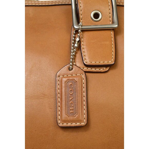 AUTHENTIC COACH SOFT LEATHER SHOULDER BAG PURSE TAN #9554 - Picture 8 of 15